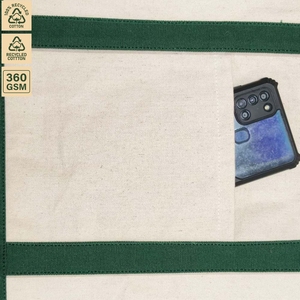 Sac fourre-tout en toile de coton 360 GSM pour courses, supermarché, usage quotidien, personnalisation de marque, commande en gros, OEM, marque privée - Product Image 2