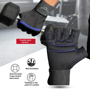 Guantes de Ejercicio Profesionales con Diseño de Malla Ventilada en la Parte Posterior y Palma Reforzada, Guantes de Gimnasio Directo de Fábrica con Agarre de Silicona - Product Image 4