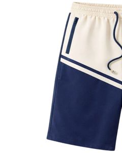 Shorts pour hommes bleu marine et multicolores avec cordon de serrage, poches zippées, décontractés, pour l'été, la plage, athlétiques, séchage rapide, confortables - Product Image 3