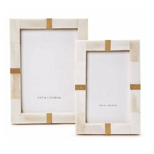 Handmade Bone and Brass Photo Frame for <b>Study</b> Table <b>Desk</b> Living Room Showcase Display Decor Bone Picture Photo Frame Accessory - Product Image 1