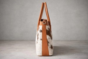 Bolso Tote de Cuero Auténtico con Pelo Natural, Estilo Vintage, Gran Capacidad, Bolso de Hombro Ligero de Cuero Genuino - Product Image 6