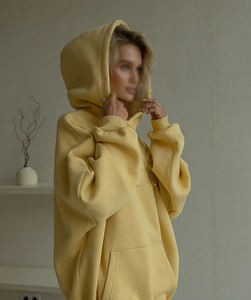 Sudadera Oversize Unisex con Hombros Caídos, de Alta Calidad, Sin Cordones, Lisa, de Forro Polar Grueso de Algodón y Poliéster, con Logotipo Personalizado OEM - Product Image 2