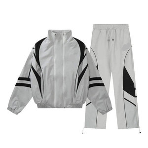 Winter Windbreaker Solid Customizable Track Suits Breathable Plus Size Two Piece Sets Men Women Casual Streetwear Sportswear - Product Image 6