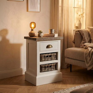 Commode en bois massif durable et écologique Moala Won, style moderne minimaliste, armoire de rangement pour chambre à coucher, poignées en laiton, finition colorée, spacieuse - Product Image 1