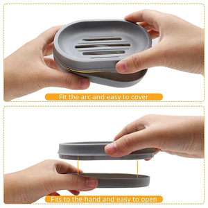 Jabonera creativa nueva, jabonera portátil de plástico para el hogar, soporte para jabón de baño, caja doble para jabón de calidad profesional - Product Image 4