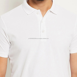 Polos pour hommes de haute qualité en coton mélangé polyester, logo personnalisé, polos décontractés pour hommes - Product Image 3