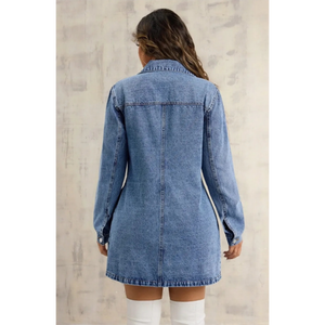 แจ็คเก็ตยีนส์ประดับมุก หรือที่เรียกว่าแจ็คเก็ตยีนส์ปักมุก หรือแจ็คเก็ตทรัคเกอร์ประดับมุก - Product Image 3