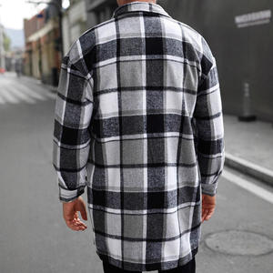 เสื้อเชิ้ตผ้าแฟลนเนลคุณภาพสูงสำหรับผู้ชาย  โลโก้ 10ze ตามที่คุณเลือก เสื้อเชิ้ตผ้าแฟลนเนล 0% คอตตอน พร้อมโลโก้แบบกำหนดเองตามที่คุณเลือก - Product Image 3