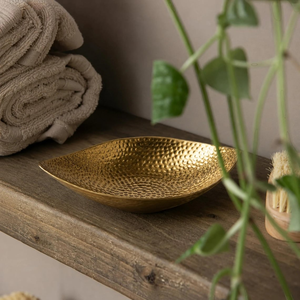 Porte-savon en laiton martelé fait main, style marocain doré, décoration de salle de bain artisanale de luxe - Product Image 3
