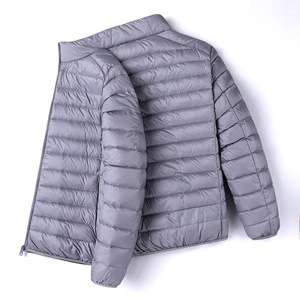 Chaqueta de Hombre OEM Ligera, Tejida, Acolchada, con Cuello Alto, Impermeable, Resistente al Viento, Ecológica, Resistente a las Manchas, de Color Sólido, con Cierre de Cremallera - Product Image 3