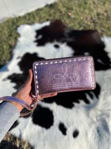 Genuine Leather <b>Boot</b> Stitch Clutch Fashionable Wristlet Luxury Stylish Western Money Card <b>Holder</b> Women Multi Uses Zipper Purses - Product Image 3