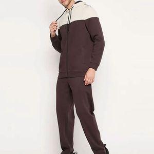 Ensemble de jogging en coton épais pour homme, streetwear, ensemble d'entraînement en molleton, logo personnalisé - Product Image 2