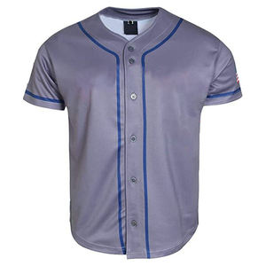 Camiseta de béisbol moderna de secado rápido, tela cómoda, ajuste cómodo, cierre de botones en la parte delantera, estilo atlético para sesiones de práctica de deportes de equipo. - Product Image 6