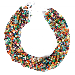 Cuentas de discoteca Rondelle facetadas de piedras preciosas múltiples naturales para hacer joyas, variedad de colores y formas - Product Image 4