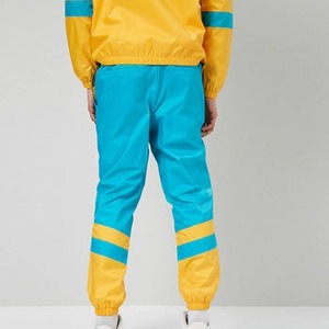 Custom Color Block Nylon Windbreaker Tracksuit Zip Up <b>Jacket</b> and Pants Sportswear Set - Product Image 5