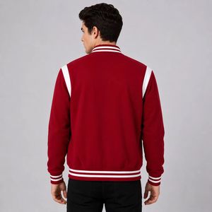 High Quality Letterman Varsity <b>Jackets</b> Wool Body Genuine Leather Sleeves Stand Front Waterproof Winter Wear <b>Smart</b> Stylish <b>Men's</b> - Product Image 2