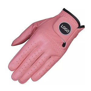 Gants de golf sportifs de haute qualité en cuir Cabretta noir personnalisés avec logo, antidérapants, doux, respirants, avec fermeture à boucle, unisexes - Product Image 5
