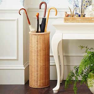 Porta Paraguas de Lujo Hecho a Mano, Cesta de Ratán Ecológica, Práctica y Multiusos para Decoración de Hotel, Restaurante y Hogar, Estilo Vintage - Product Image 4