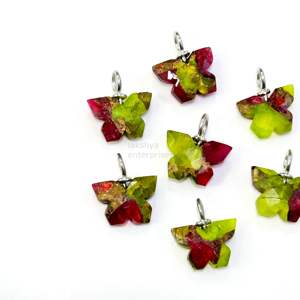 Colgante de mariposa de turquesa verde Mohave con rubí AAA, plata 925, tallado a mano, amuleto de piedra preciosa, colgante de turquesa natural para joyería - Product Image 5