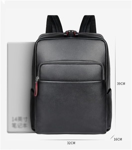 Black <b>Canvas</b> Leather <b>Backpack</b> Men Women Travel Laptop Daypack School Bag Vintage Rucksack Hiking Outdoor Casual Bookbag - Product Image 5
