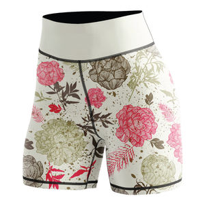 Pantalones cortos de yoga sin costuras para mujer con logo personalizado, talla única, control de abdomen, leggings cortos sólidos, amigables con la piel, para deporte y fitness. - Product Image 5