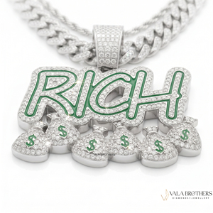 Custom Iced Vvs Moissanite <b>Name</b> <b>Chain</b> Charm Pendant Man 925 Silver Brilliant Cut Lab Grown Diamond Hip Hop Cross Letter Necklace - Product Image 4