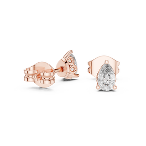 Pendientes de Diamantes Cultivados en Laboratorio con Corte Pera de 0.25CT, Engastados en Oro Blanco de 18K, para Compromiso, Boda, San Valentín, Uso Diario - Product Image 5
