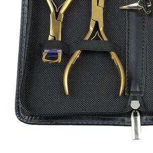 Salon Grade Hair <b>Extension</b> Plier Kit for <b>Micro</b> Ring Bead Application Loop Needle and Styling Tool Kit - Product Image 6