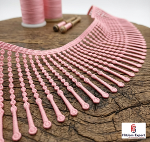 HitJem Exportación de Ribetes de Encaje, Borlas Decorativas de Algodón, Fabricante de Bordes Textiles, Proveedor de Moda Textil Personalizada - Product Image 3