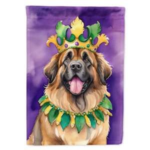 Leonberger King Mardi Gras Multicolor jardín bandera buzón decorativo patio Banner para Patio ilustraciones y camas de flores - Product Image 1