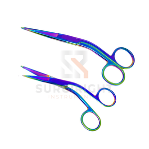 Juego de 2 Tijeras para Vendajes de 4.5 y 5.5 Pulgadas, Recubiertas de Titanio, Tijeras Médicas para Trauma, Tijeras de Emergencia para Paramédicos, Primeros Auxilios, Cirugía, CE - Product Image 1