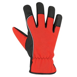 Gants de mécanicien haute performance en gros – Gants de sécurité thermiques en PU rouge-noir, longueur poignet, pour extérieur - Product Image 2