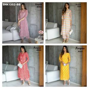 สินค้ามาใหม่ ชุดคุर्ติ-กางเกงขายาวผ้ามัสลินพิมพ์ลายดิจิทัลสุดฮิต คอลเลคชั่นจากซูรัต จำหน่ายในราคาขายส่ง - Product Image 2