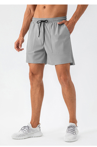Shorts de sport tissés pour hommes, couleur unie, avec logo personnalisé ODM, pour entraînement, course à pied, avec cordon de serrage, séchage rapide, respirant - Product Image 2