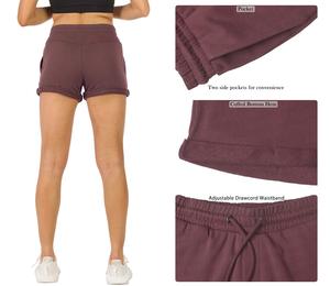 <b>Women</b> Cotton Sweat <b>Shorts</b> Athletic Running Lounge <b>Shorts</b> Bulk Supplier - Product Image 5