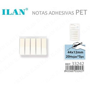 Ilan Pet Sticky Notes 44x12mm Rettangolare bianco 20 fogli 5 pezzi - Product Image 2