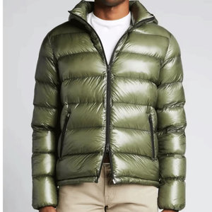 Blouson matelassé unisexe imperméable et respirant, coupe décontractée, manches longues, col à capuche, logo frontal, épais pour l'hiver - Product Image 4