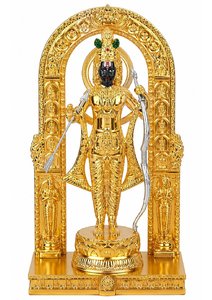 Idole décorative du Dieu Ram en or 24 carats avec arc, élégante pour la décoration intérieure, les cadeaux d'entreprise et les collectionneurs - Product Image 4