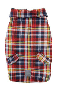 Vêtements pour chiens très demandés, manteaux d'hiver chauds en flanelle, design à carreaux, sans manches, boutonnés - Product Image 6