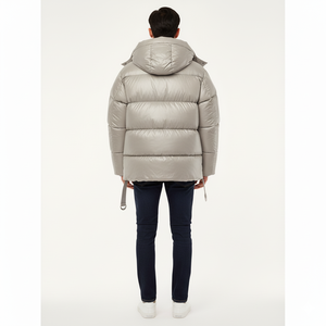 Chaqueta Bomber de Invierno Ligera para Hombre, con Cierre, de Lona, con Logotipo Personalizado de Alta Calidad, Color Único, 2025 - Product Image 6