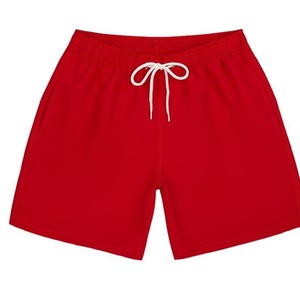 Shorts de plage pour hommes en toile tricotée, couleur unie personnalisée, taille haute, imperméables, séchage rapide, mi-cuisse, ODM - Product Image 2