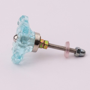 Handmade Turquoise Drawer Knobs Square Glass Flower Dresser <b>Pulls</b> Cabinet Wardrobe <b>Door</b> Knobs Kitchen <b>Handles</b> - Product Image 2