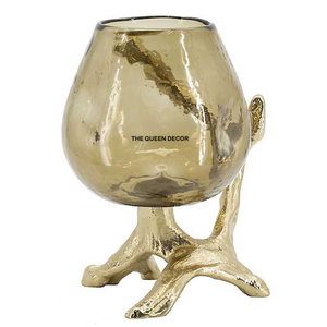 Ideal para decoraciones únicas de recepción de bodas, candelabro con diseño de asta de ciervo en color dorado con elegantes motivos. - Product Image 3