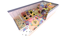 Casa de Juegos Interior de Plástico de Alta Calidad con Piscina de Pelotas, Tobogán y Pared de Escalada para Niños, Equipo de Juegos Comercial - Product Image 6