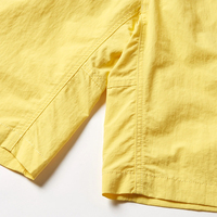 Short de bain décontracté pour homme personnalisé, en nylon respirant à séchage rapide, jaune, avec cordon de serrage et taille élastique