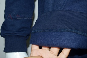 Mens Dark Navy 350 GSM Regular Fit Full <b>Zip</b> <b>Hoodie</b> Cotton Fleece Front <b>Pocket</b> Custom Color Oversized Sweatshirt Breathable USA - Product Image 5