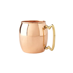 Tasses en cuivre massif écologiques et artisanales avec poignée, idéales pour les cocktails Moscow Mule et l'utilisation à domicile, à prix compétitif. - Product Image 4