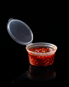 PP Plastic Disposable Sauce Cups with <b>Lids</b> 2oz 4oz 8oz, Clear Leak Proof <b>Microwave</b> Safe Food Container - Product Image 2
