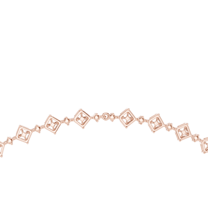 Collier intemporel en or rose 18 carats plaqué rhodium avec diamants de laboratoire de 18,7 carats à taille mixte, motif Angles Impériaux, idéal pour les fêtes, mariages et événements glamour - Product Image 4