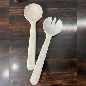 Ensemble de cuillères de service modernes en résine avec long manche, finition miroir, écologiques et compatibles lave-vaisselle, design durable pour cadeaux de fête - Product Image 6